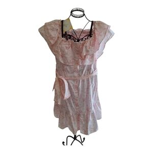 Elegant Pink Ruffle Dress